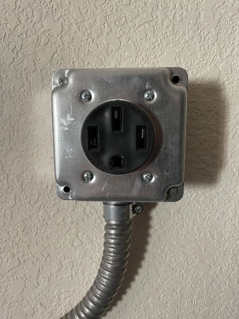 NEMA 14-50 outlet installed for Electrical Panel Upgrade in Rineyville